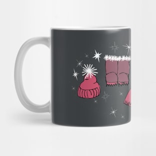 Winter weather snow lover gear cartoon illustration Mug